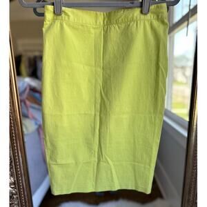 Y2K Dolce & Gabbana D&G Lime Green Knee Length Skirt | Size 26/4